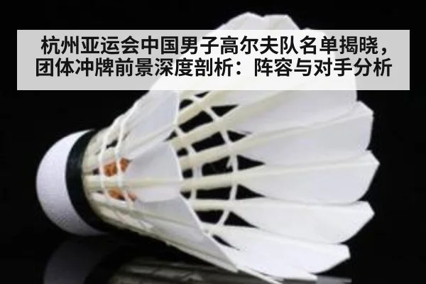 杭州亚运会中国男子高尔夫队名单揭晓，团体冲牌前景深度剖析：阵容与对手分析
